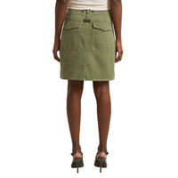 G-Star Short Cargo Denim Patch-pocket Mini Skirt in green - women's skirt - detail view