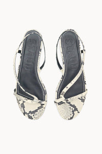 Staud - Women's Louden Strappy Metallic Leather Sandal