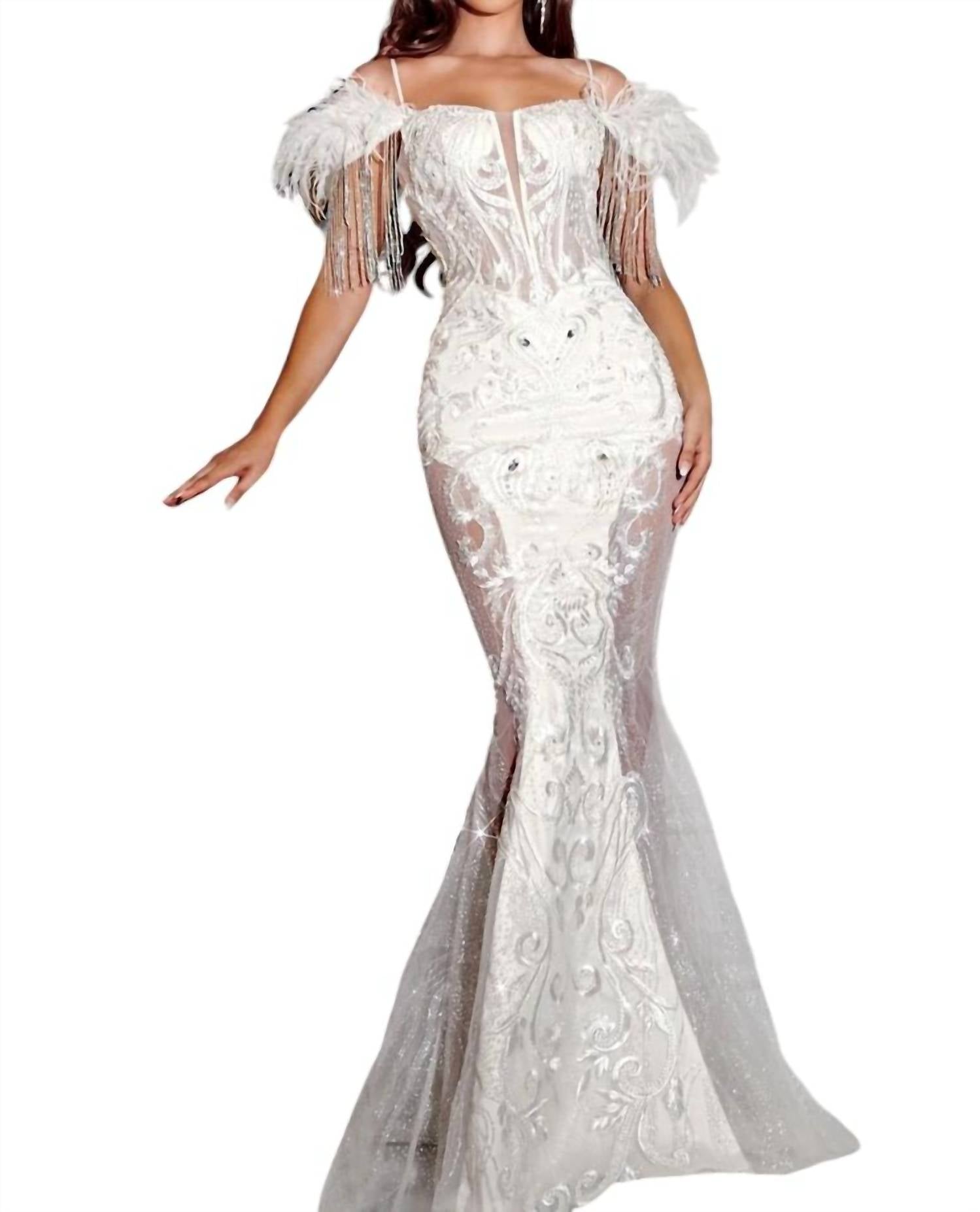 Portia&Scarlett - OFF-SHOULDER GLITTER DRESS