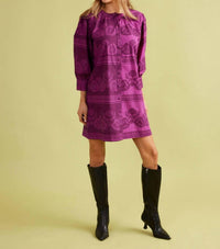 Double A Paloma Mini Dress in garden motif - women's dress - alternate view