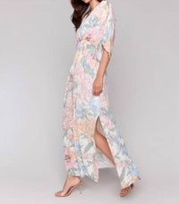 Charlie B - Printed Dolman Sleeve Maxi Dress