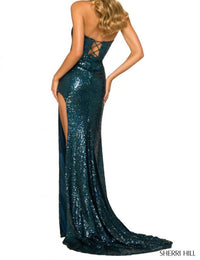 Sherri Hill - Strapless Sequin Prom Dress