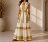 Mystery Resort - Selene High-neck Maxi Dress