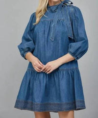 Fate - Women's Denim Bow Dress