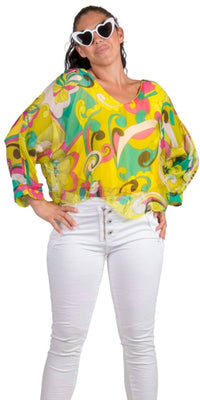 Gigi Moda - Groovy Print Isabetta V-neck Top