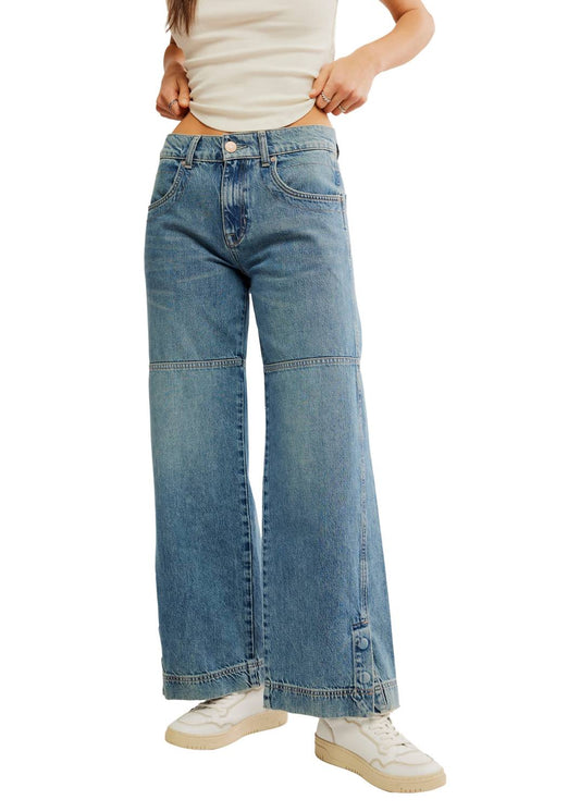 Free People - Benji Relaxed Wide Leg Jeans