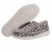 HEY DUDE Women's Wendy Cheetah Sneakers in grey - women's sneaker - alternate view
