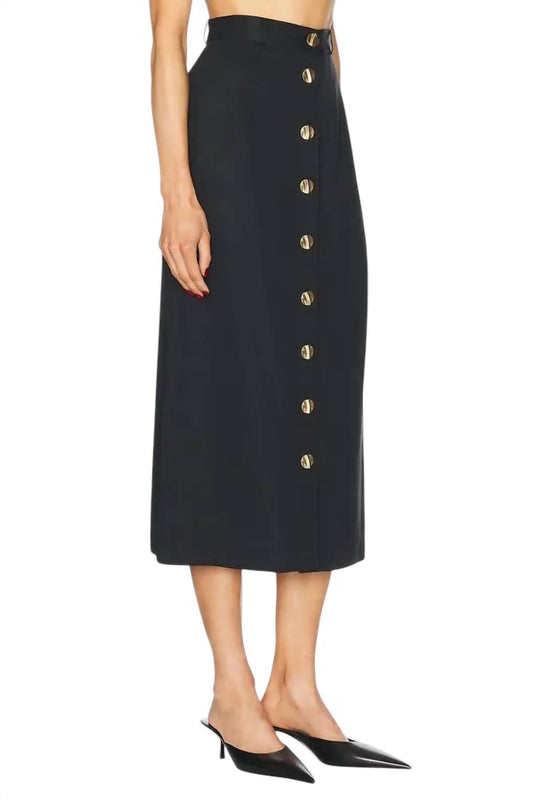Matthew Bruch - Button Front Midi Skirt
