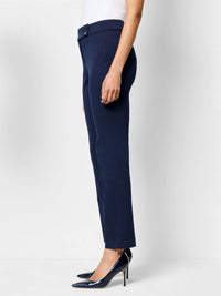 Nic + Zoe - Copley Straight Cotton Bi-stretch Extended Tab Pant