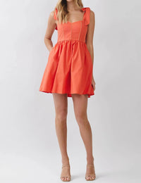 Tcec - Weekend Favorite Tie Shoulder Mini Dress