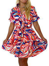 Jade - Kyla Colorful Swirl Dress