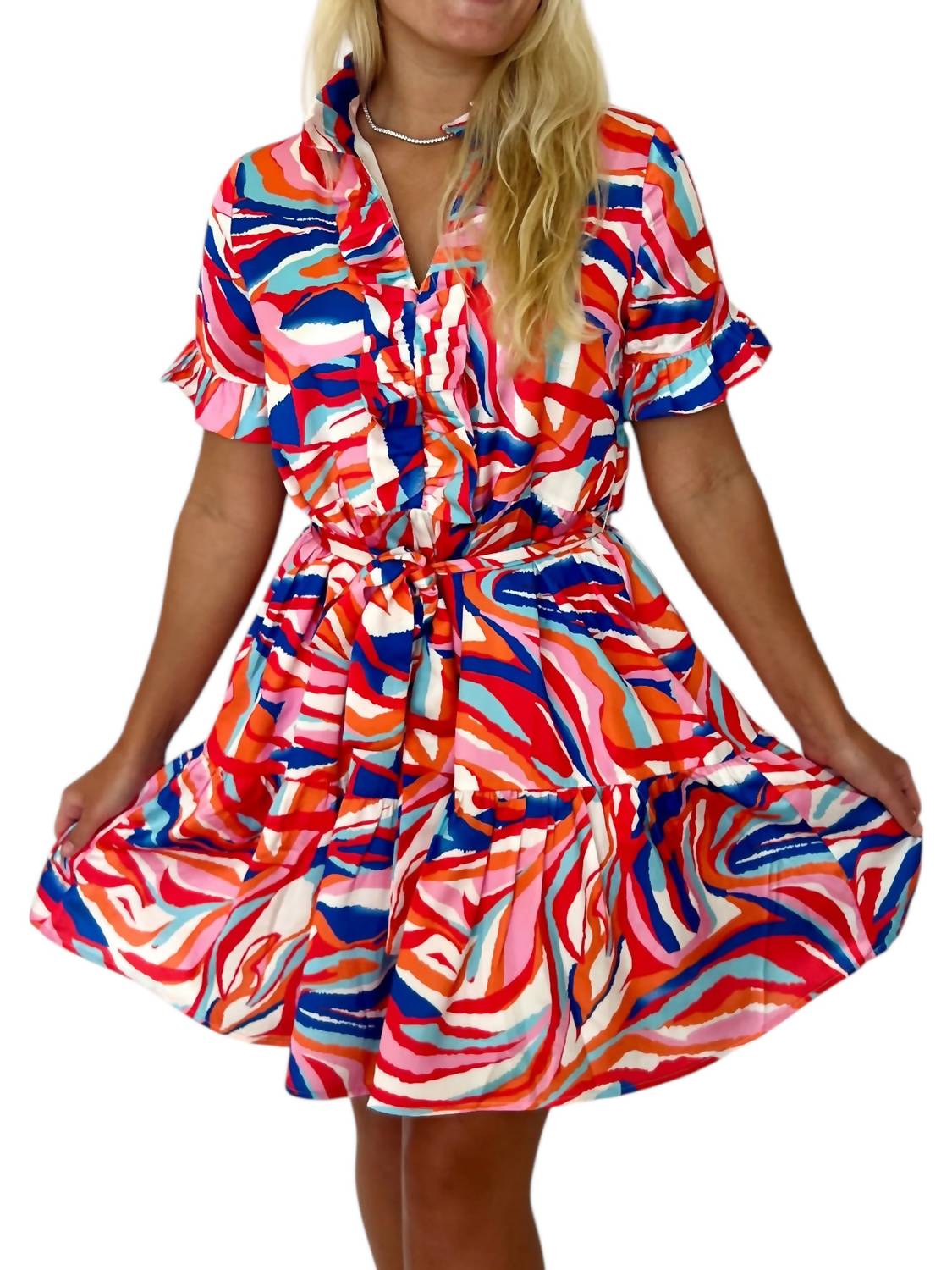 Jade - Kyla Colorful Swirl Dress