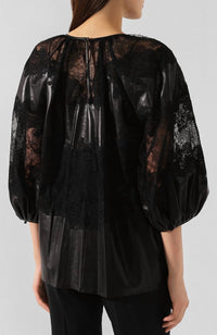 Valentino - Loose Glossy Leather Blouse