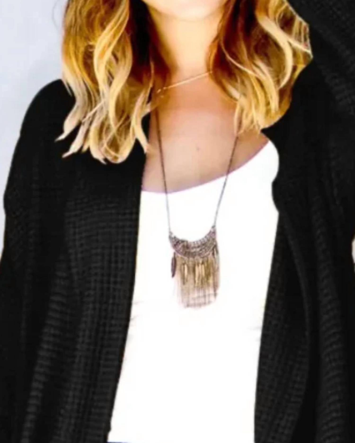 My Story - Nothing but the Best Waffle Cardigan