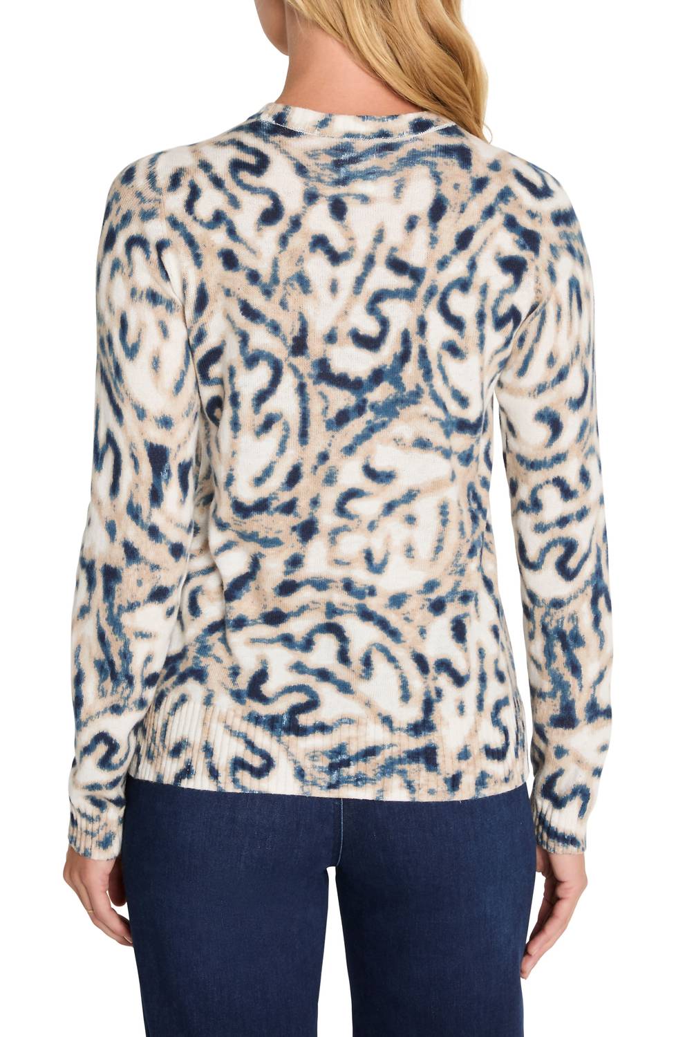 Nic + Zoe - Supersoft Blurry Leaf Print Sweater