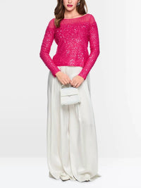 Marc Cain - Sequin Long Sleeves Top
