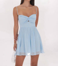 Lucy In The Sky - Twist Front Shimmer Mini Dress