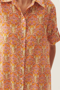 Exquise - Kailani Midi Floral Patterned Shirt Dress