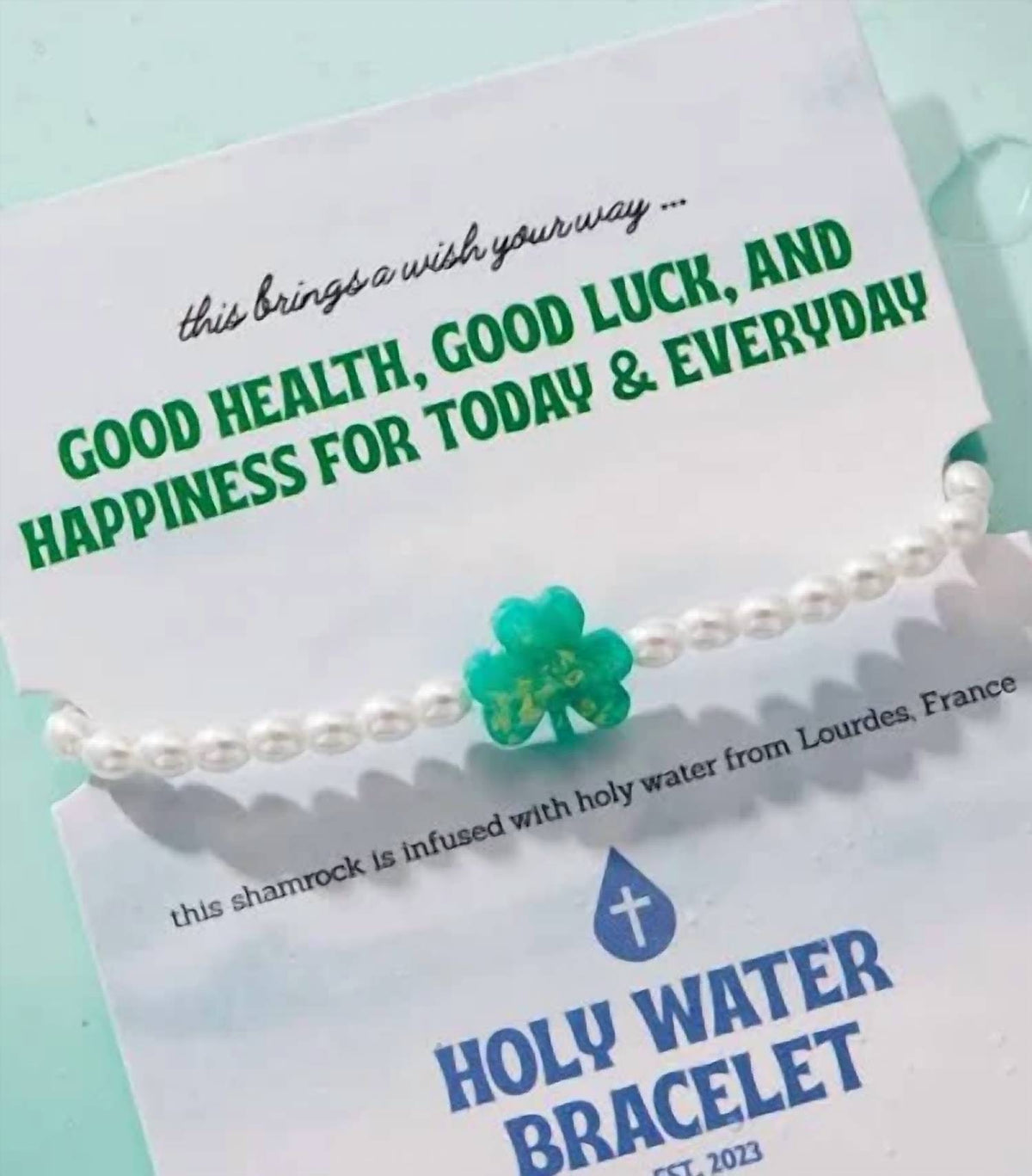 Holy Water Bracelet - Shamrock Bracelet
