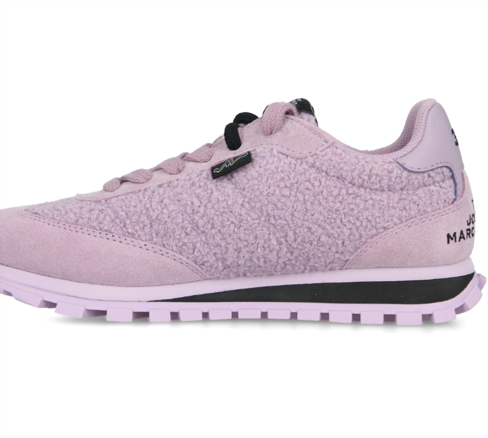 The Marc Jacobs Kids Women's The Teddy Leather Sneakers in purple - women's sneaker - detail view