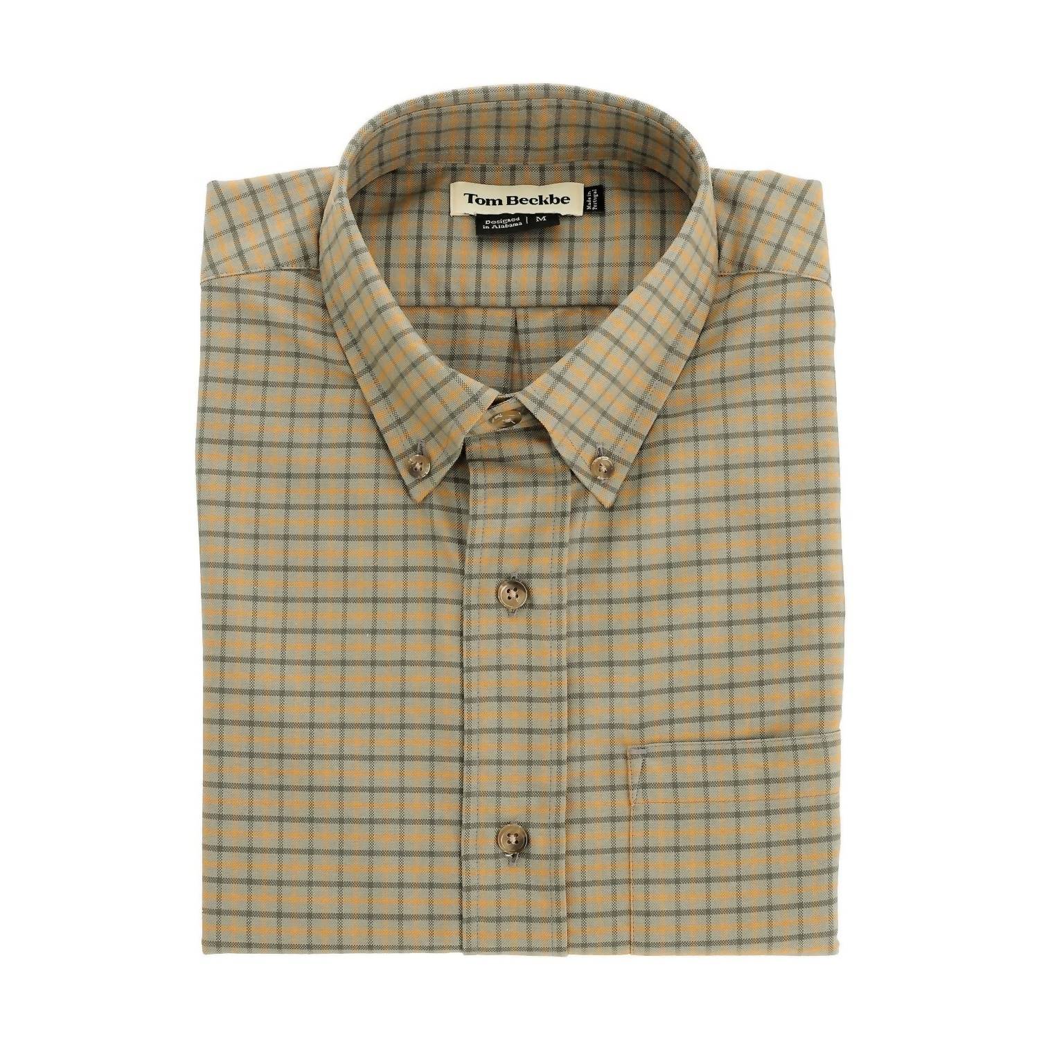 Tom Beckbe CULVER OXFORD SHIRT in olive umber - men's shirt - alternate view