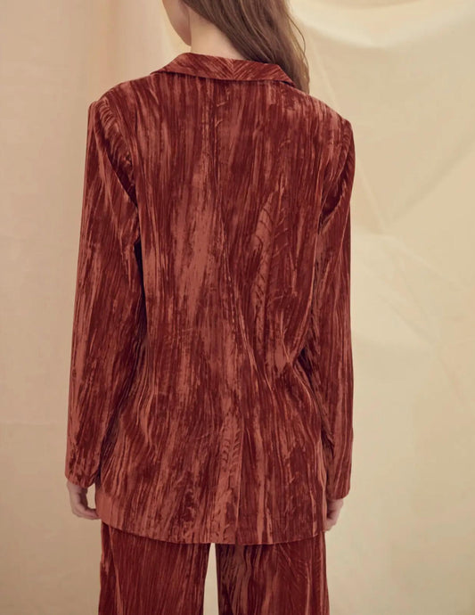 Fore Collection - Wrinkle Velvet Loose Blazer