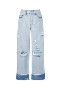 Untourage the Label Women's Lani Flare Leg Jeans in light blue - women's jeans
