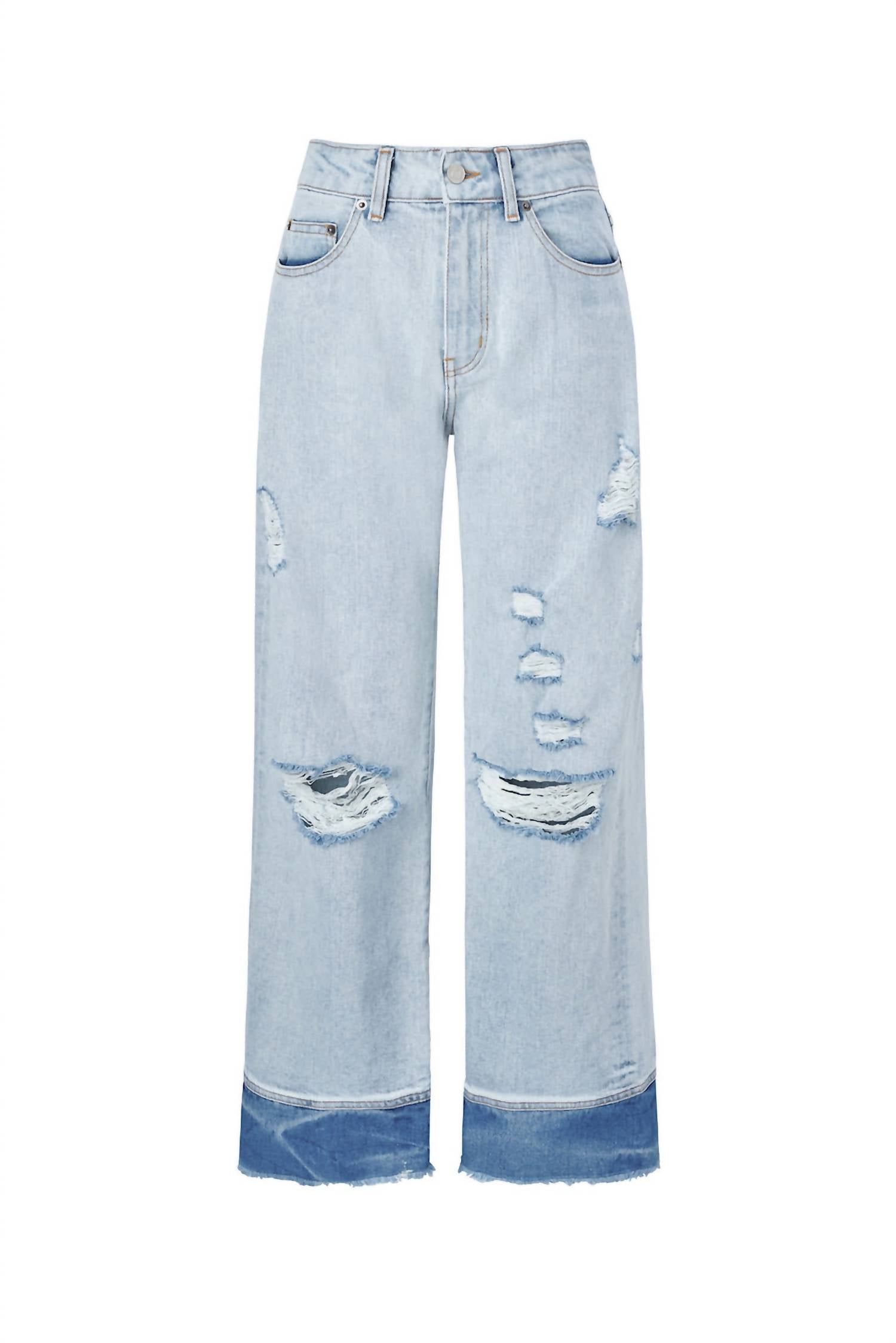 Untourage the Label Women's Lani Flare Leg Jeans in light blue - women's jeans