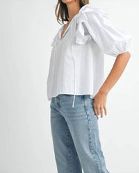 Mable - Amelia Stripe Ruffle Blouse