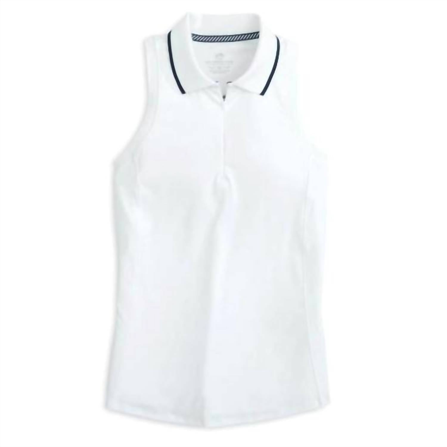 SOUTHERN TIDE Kristy Performance Tank in classic white - women's tank top - alternate view