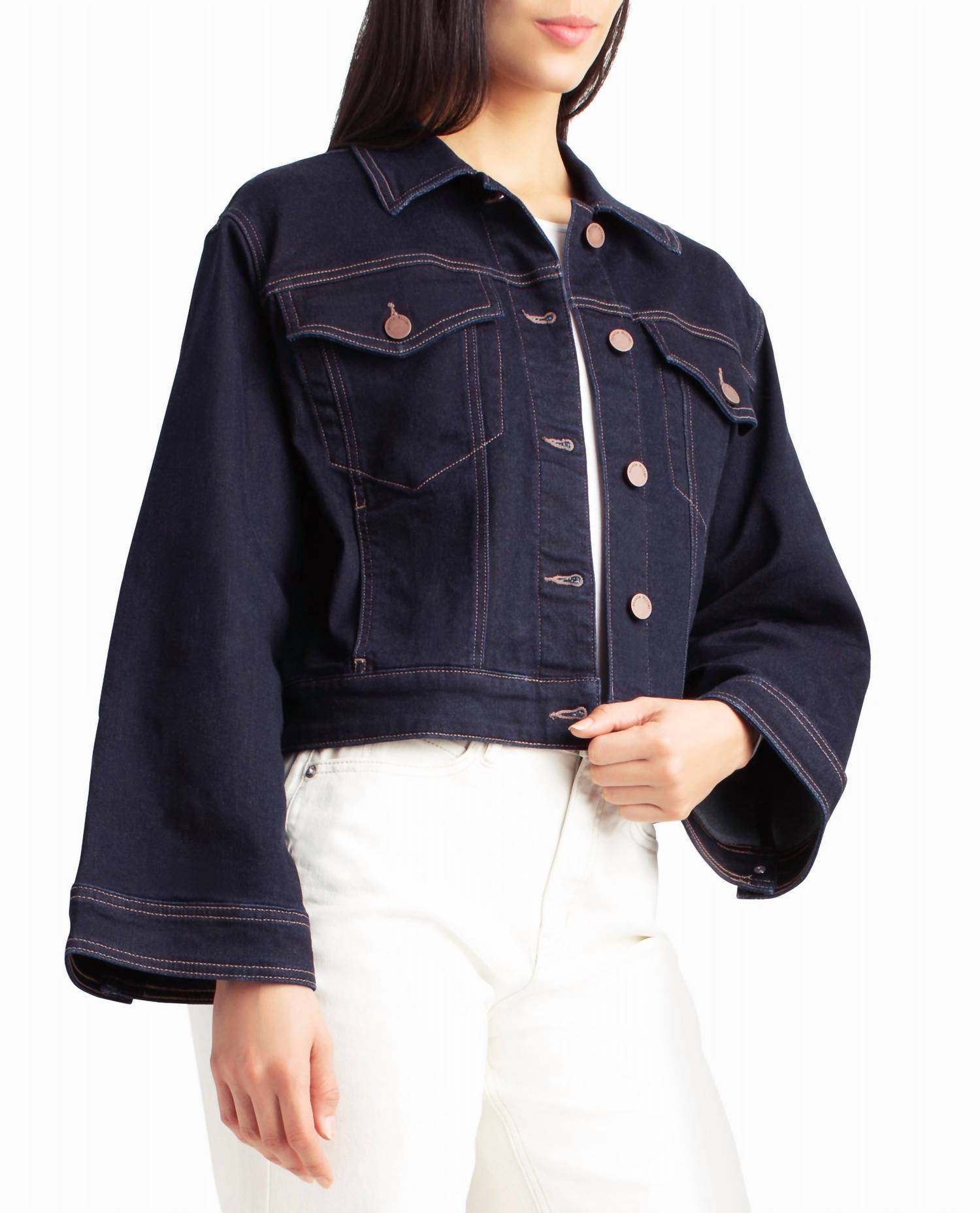 Nicole Miller - Lenox Hill Bell Sleeve Crop Jacket