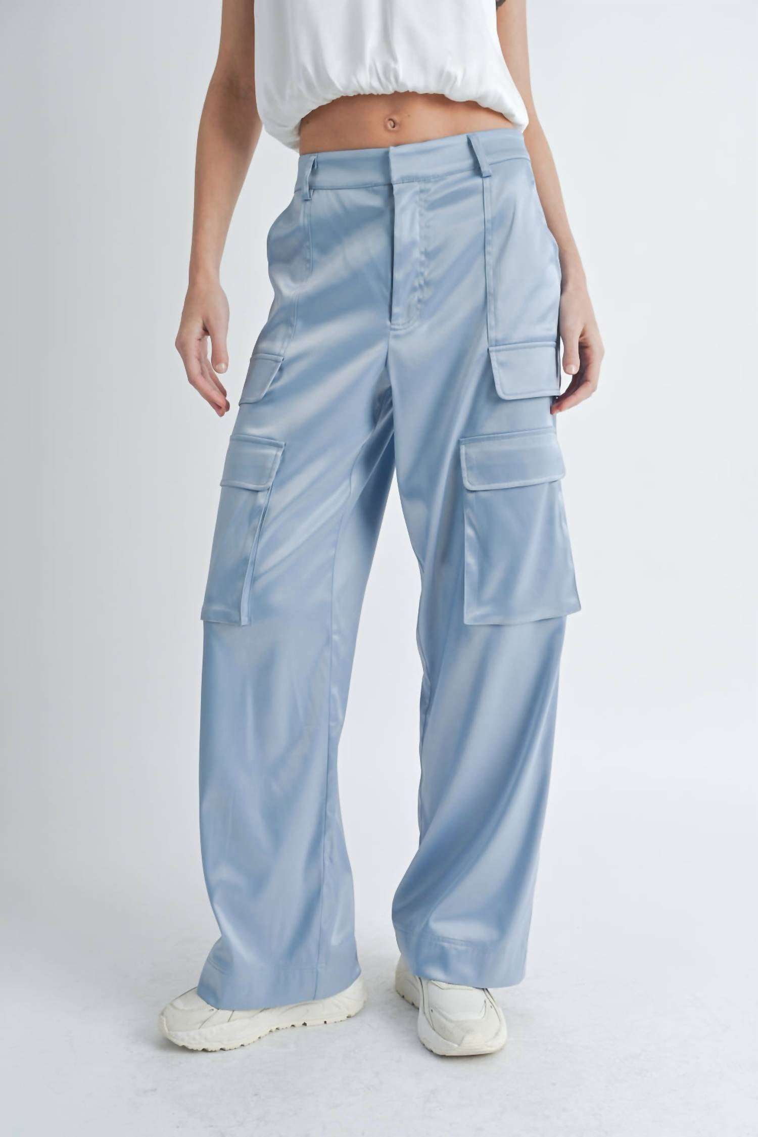 Reset By Jane - Sloan Satin Cargo Pant