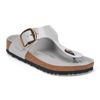 BIRKENSTOCK Women's Gizeh Big Buckle Sandals in high shine stone coin - women's sandal