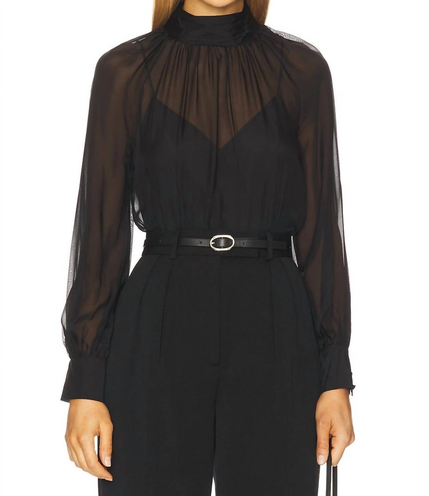 Veronica Beard Alyssa Blouse in black - women's blouse