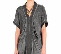 Sanctamuerte - Ruched Tunic Midi Dress