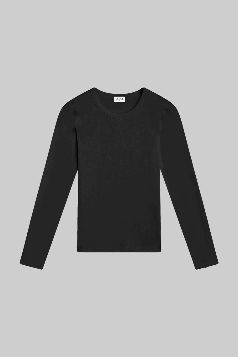 Leset - Kelly Slim Fit Long Sleeve Ribbed Top