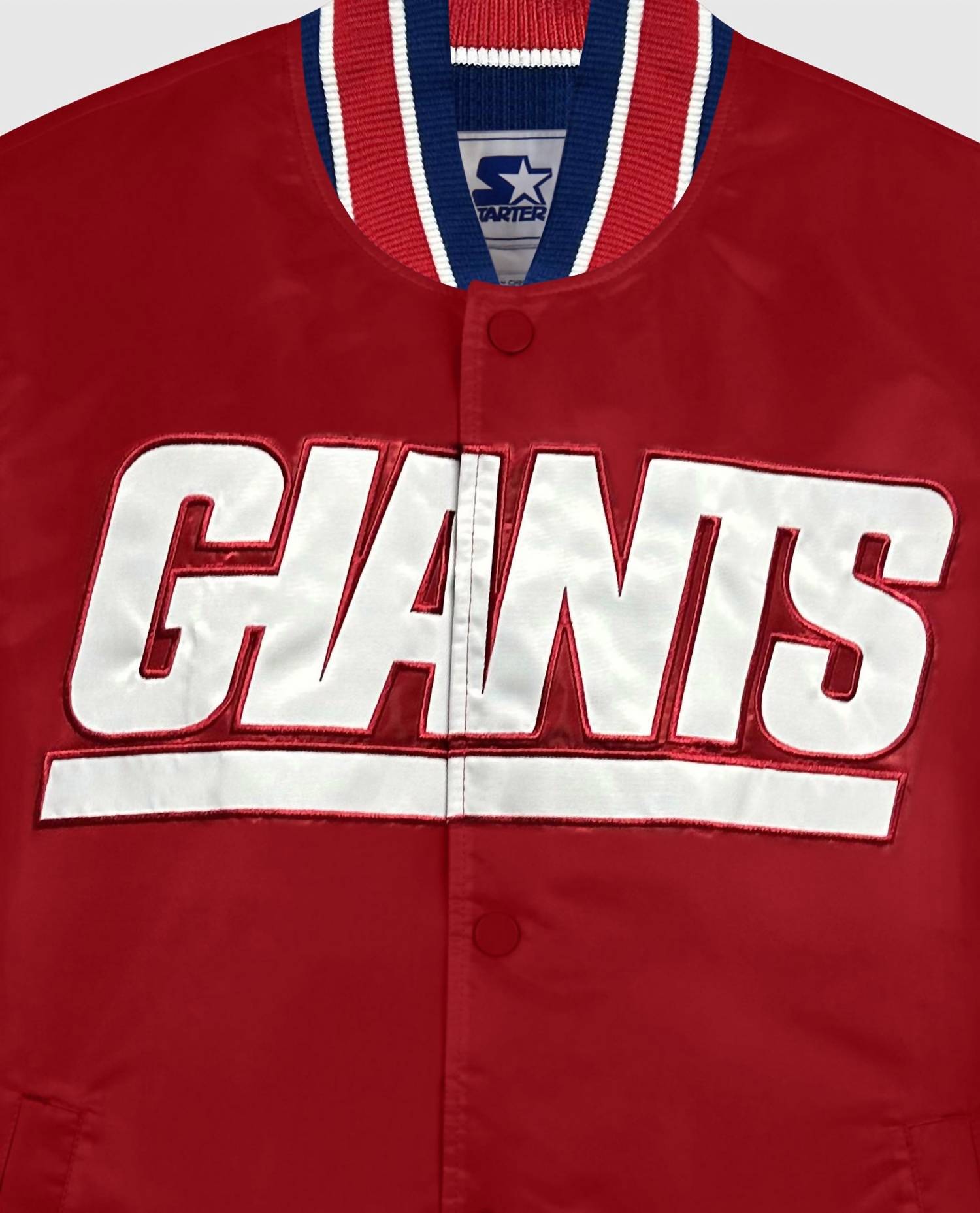 Starter - Men's New York Giants Home Game Satin Full-snap Jacket