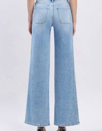 Flying Monkey - High Rise Patch Pocket Wide Leg Jean