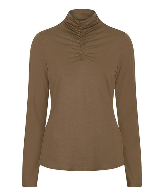 Esqualo - SMOCKED LONG SLEEVE TOP