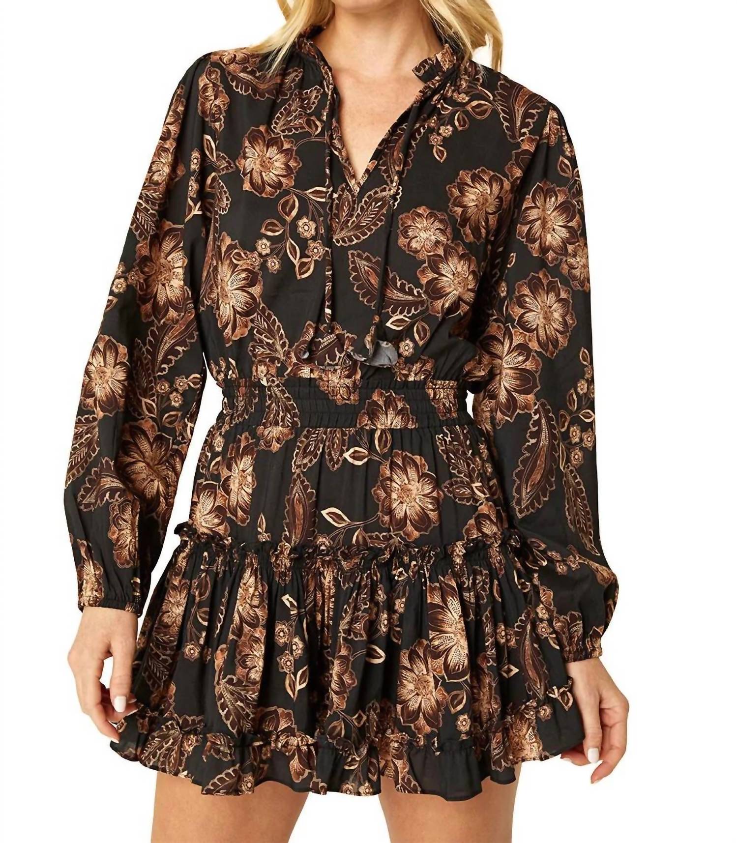 Misa Los Angeles Women's Lorena Dress in colombe d or flora - women's dress