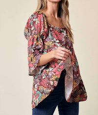 Lovely Melody - Amelias Ruffle Floral Top