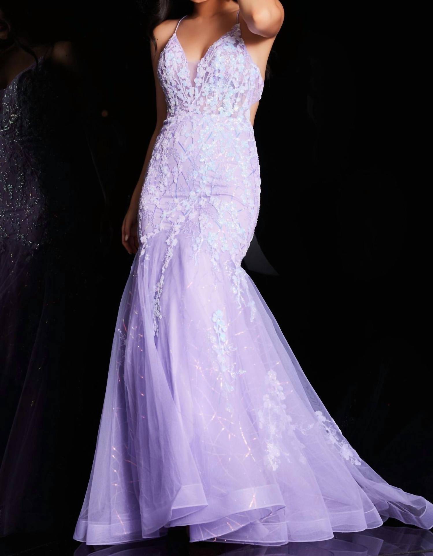 Jovani - Mermaid Cut Out Dress