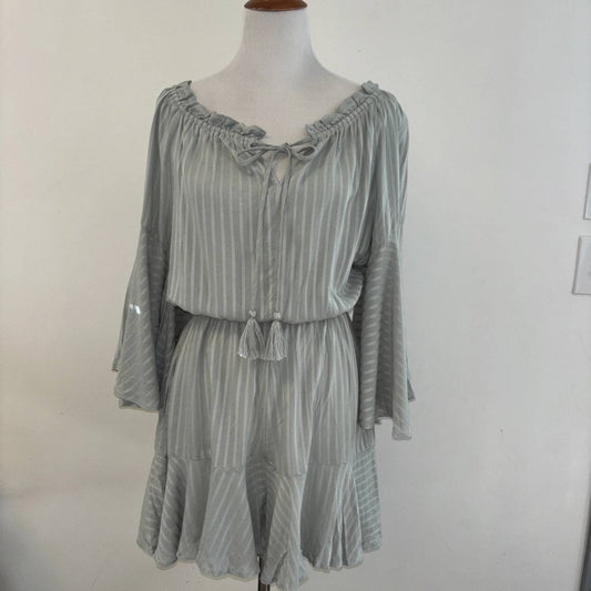 Blue B - Stripe Off-shoulder Romper