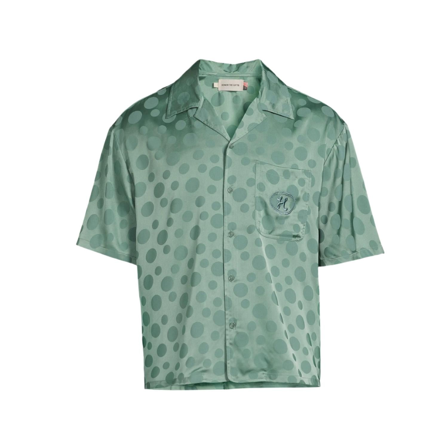 HONOR THE GIFT Polka Dot Shirt in green - men's shirt - view 5