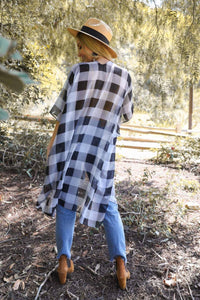 Leto - Lightweight Buffalo Check Kimono