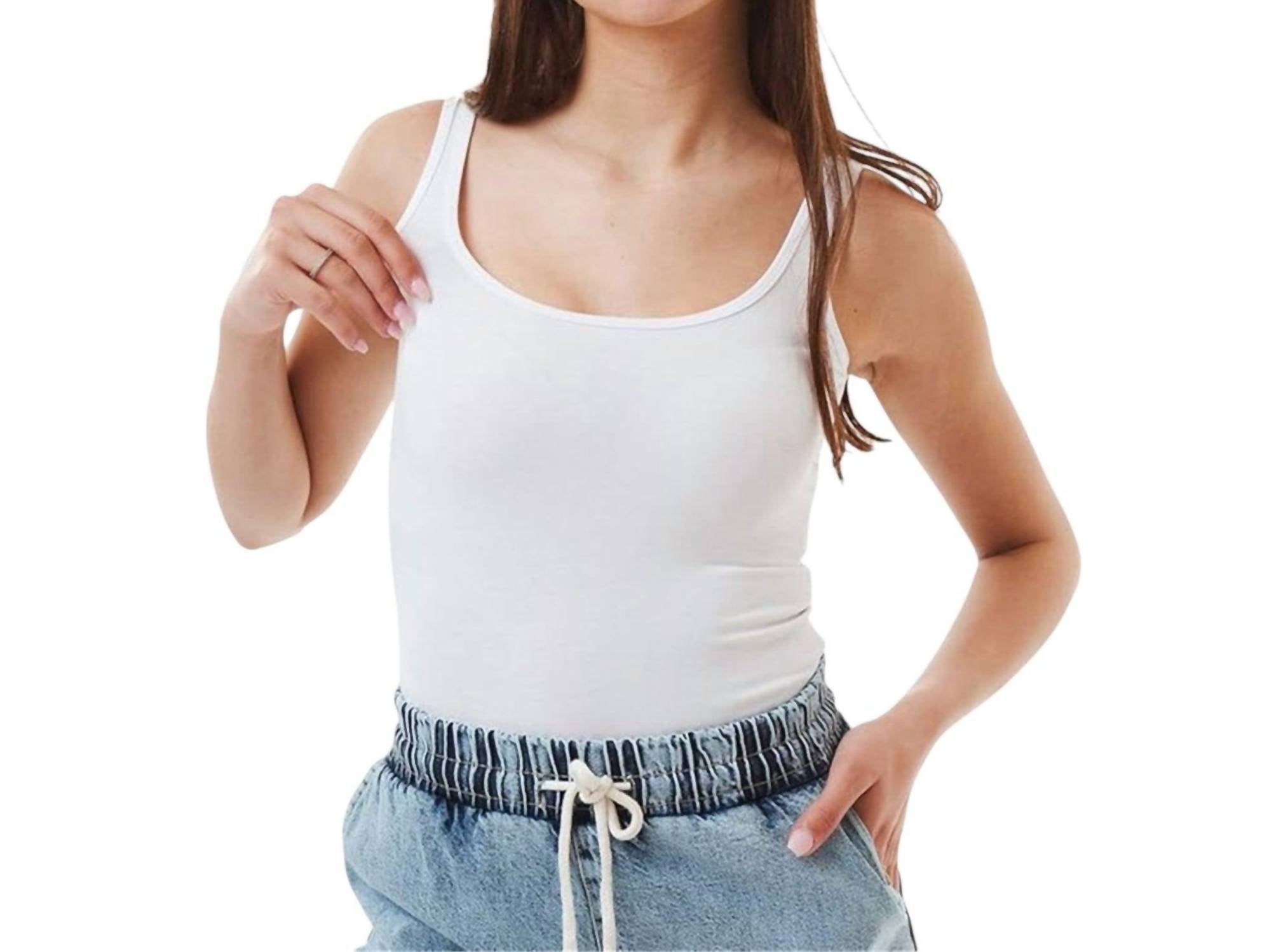 Ambar - Square Neck Slim Fit Tank Top