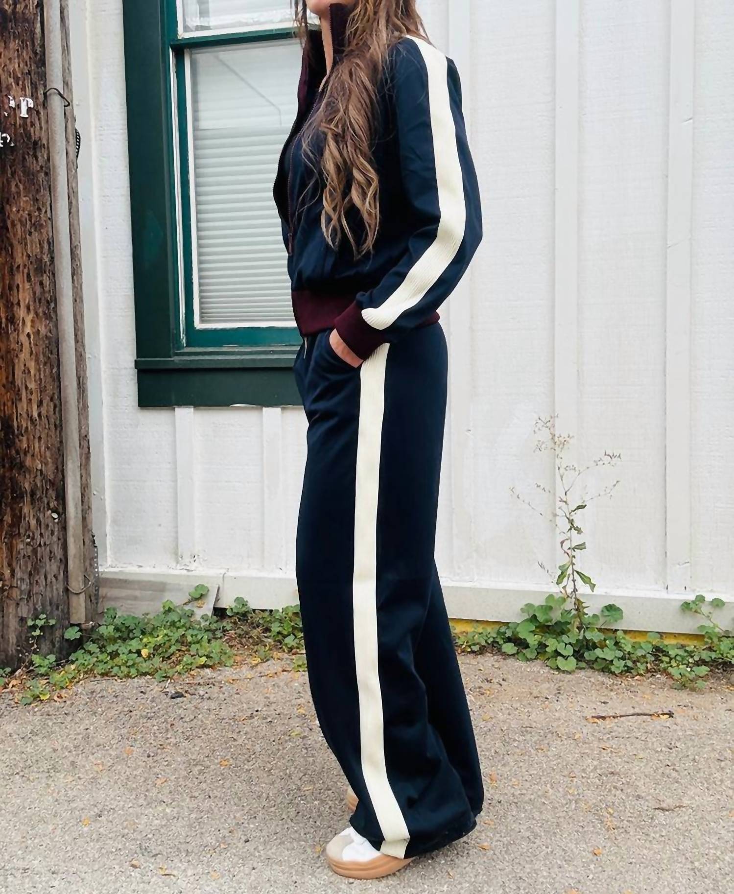 STEVE MADDEN Daisy Drawstring Waist Pant in midnight - women's pants - alternate view