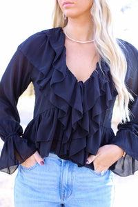 Evenuel - Dallas Ruffle Tie Blouse