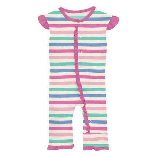 Kickee - Girl's Ruffle Tank Romper