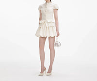 Self-Portrait - Boucle Bow Mini Dress